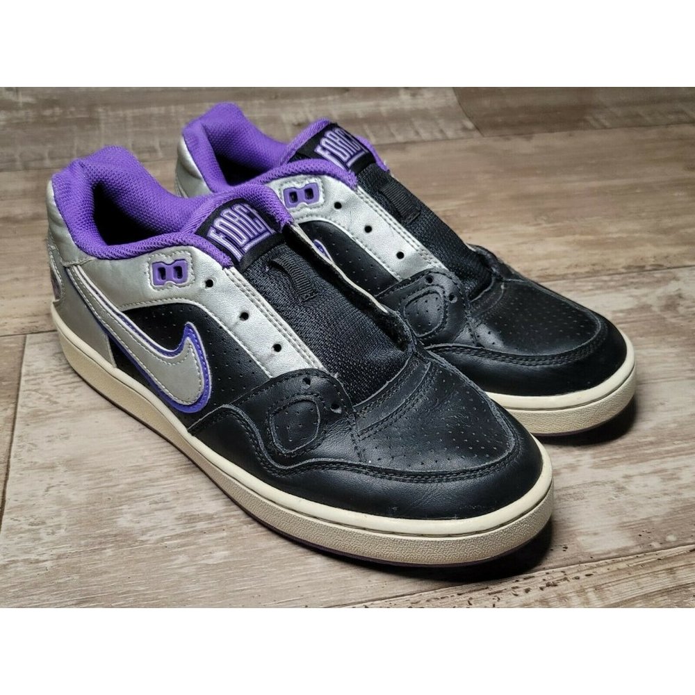 Nike Women's Son Of Force Sneaker 616302-051 Black Silver Purple Size 8